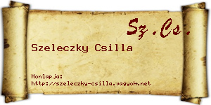 Szeleczky Csilla névjegykártya